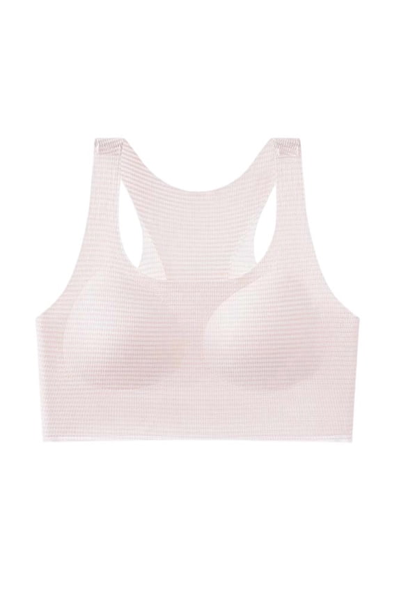 14-16 Years Teen Girls Underwear Seamless Training Bra Puberty Starter Wireless Cami Bralette With Fixed Pads Pink