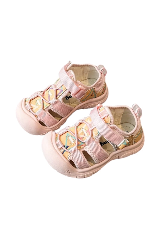 2.5-3 Years Toddler Boy Sandal Closed Toe Summer Children'S Baggy Play Footwear Pink