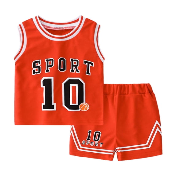 Glisme 2 Piece Outfits For Boys Sports Shorts Sets Boys Tracksuit 2 Piece Basketball Performance Tank Top And Mesh Shorts Set Athletic Outfits Skin-Friendly Machinng Set Size 6 -7