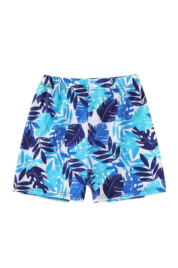 3-4 Years Pants For Boys Toddler Kids' Beach Swim Trunks With Flat Waistband Summer Surf Pool Ocean Staight Leg Trouser Classic Clothing Blue