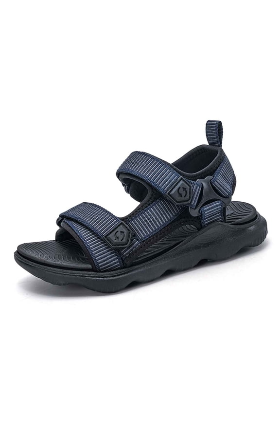 6-7 Years Boy Sandal Open Toe Sport Shoes With Adjustable Strap Quick Dry Comfort Active Footwear Navy