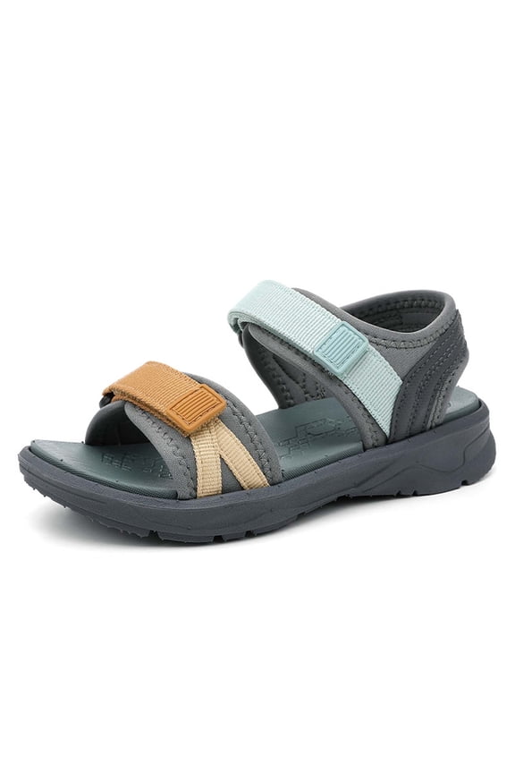 8-9 Years Girl Sandal Open Toe Sport Shoes With Strap Closure For Backyard Play Play Footwear Navy