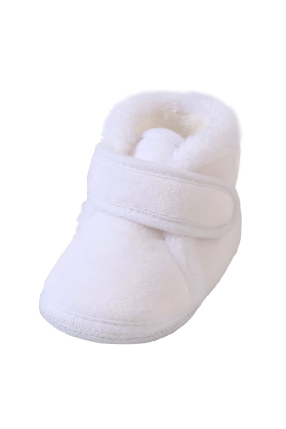 Baby Boots Comfortable Soft Sole Toddler Shoes Warm Baby Toddler Shoes Boots Trend White Boots Size 6-12 Months