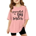 thumbnail image 1 of Glisme Baby Girl Promoted To Big Sister Tops Toddler T Shirt Going To Be Big Sis Short Sleeve Tees Birth Announcement Pink Skin Friendly Tee Size 3-4 Years, 1 of 7