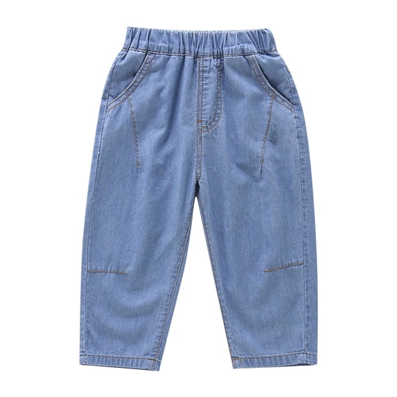 Glisme Big Boys Jeans Carrot Leg Denim Pants Lightweight Breathable Fall Casual Boys Baggy Trousers Size 9-10 Y