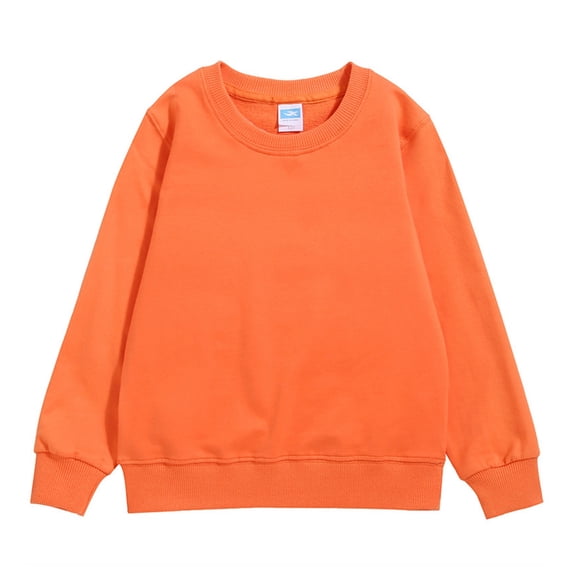 Glisme Big Boys Pullover Sweatshirt Solid Color Long Sleeve Crew Neck Fall Winter Cozy Sweatshirts For Boys Size 9-11 Years
