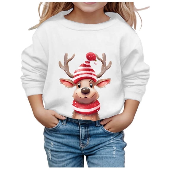 Glisme Big Girls Sweatshirt Graphic Print Long Sleeve Crew Neck Fall Winter Soft Sweatshirts For Girls Size 13-14 Years