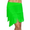 thumbnail image 1 of Glisme Black Skirts For Women Fringe Skirt Bohemian Style Asymmetrical Hem Mini Skirt With Flowy Tassel Details For Casual Party Wear Trend Party Dress Green, 1 of 4