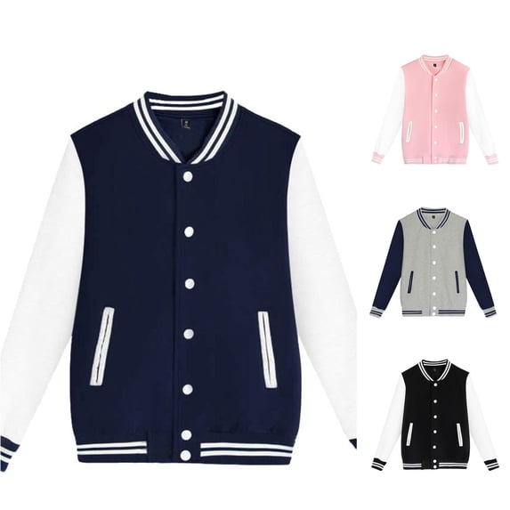 Glisme Boy'S Coats Children'S Long Sleeve Button Thin Solid Color Matching Jacket Cardigan Top Toddler Wear 120 Navy
