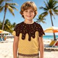 thumbnail image 1 of Glisme Boy'S Tops 5-6 Years Short Sleeve T Shirts O Neck Tee Cartoon Ice Graphic Blouse Daily Wear Black, 1 of 4
