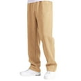 thumbnail image 1 of Glisme Boys Baggy Sweatpants Straight Leg Open Bottom Casual Pants Elastic Waist Athletic Joggers Sweat Pants With Pockets Khaki Athletic Fit Trousers Size 15-16 Years, 1 of 4