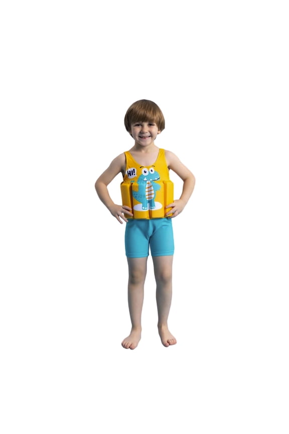 Boys Bathing Suits Buoyancy Life Jacket Swimwear Upf 50+ Sun Short Sleeve For Toddlers Kids Beach Pool Swimming Water Play Beach Summer Swimming Outfit Size 18-24 Months Yellow