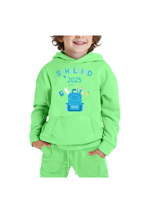 Boys Outfits Clothing Set For Every Occasion Hooded Sweatshirt Set For Kids Stylish Comfy Apparel For And For Young Trendsetters Green Boy Athletic Set Size 7-8 Years