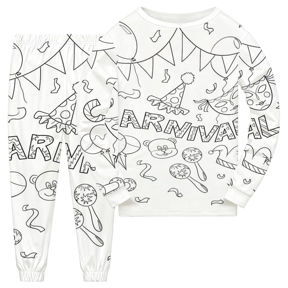 Glisme Boys Outfits Kids Diy Hand Painted Homewear Set Colouring Pajama Sets For And Can Play With And Wear Party Wear Set Lightweight Matching Set Size 4-5 Years White