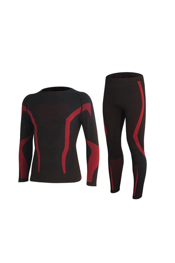 Boys Outfits Ski Thermal Skiing Warm Underwear Set Winter Cycling And Running Compression Underwear Trend Matching Set Size 10-12 Years Red