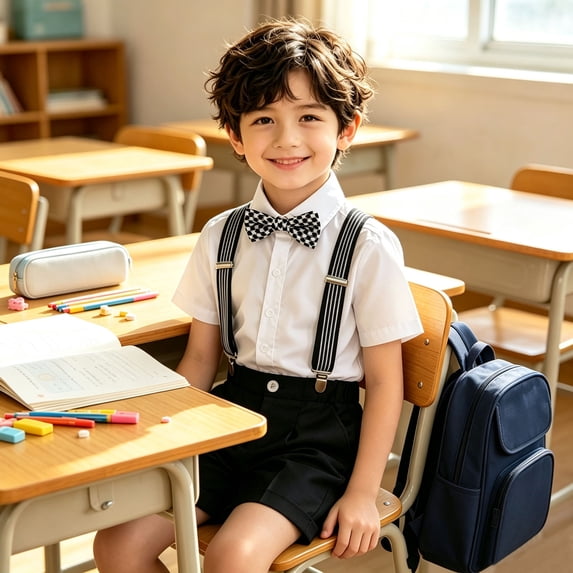 Glisme Boys School Clothes Short Sleeve Outfits Round Neck Solid Color T Shirt Shorts Cute Toddler Daily Wear White