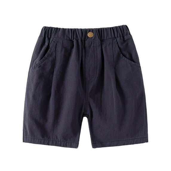 Glisme Boys Shorts Summer Toddler Kids Solid Color Casual Shorts Fashion Shorts Child Active Fit Shorts Size 2-3 Years ,Navy