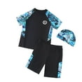 thumbnail image 1 of Glisme Boys' Swimwear Sets Swimwear Daily Use Beach And Swimming Outfits For Spring/Summer Activities Relax Fit Playsuit Light Gray 7-8 Years, 1 of 3