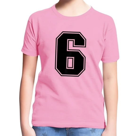 Glisme Boys T Shirt Graphic Tee With Number Print Comfortable Short Sleeve Shirt For Kids Casual Daily Wear Loose Top Size 8-9 Years Pink