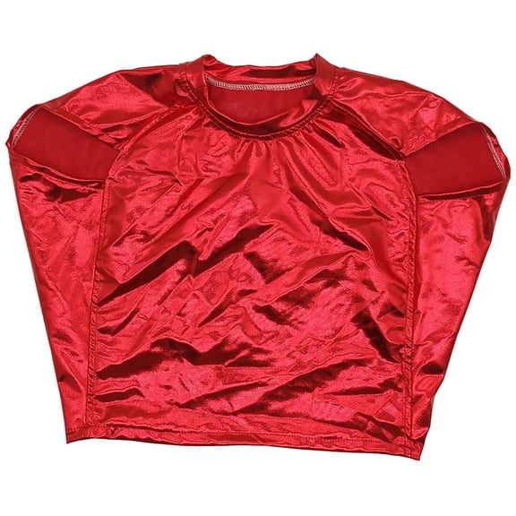 Glisme Boys T Shirt Performance Stretch Fit Colorful Shirts For Dance Choir And Casual Wear Breathable Top Size 6-8 Years Red