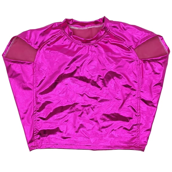 Glisme Boys T Shirt Performance Stretch Fit Colorful Shirts For Dance Choir And Casual Wear Loose Top Size 4-5 Years Pink
