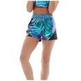 thumbnail image 1 of Glisme Casual Shorts For Women Fashion Patchwork Casual Loose Pocket Elastic Waist Shorts Blue Trousers Flexible Fit, 1 of 3