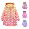 thumbnail image 1 of Glisme Coats For Girls Long Sleeve Winter Hooded Jacket Wear Fleece Thicken Windproof Zipper Warm Outwear Little Girls Clothes 7-8 Years Pink, 1 of 6