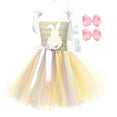 thumbnail image 1 of Glisme Fashion Girls Dresses Size 6-7 Y Toddler Adorable Easter Bunny Dress Cute Rabbit Ears Party Mesh Tufted Dress Multicolour Sundress For Girl, 1 of 8
