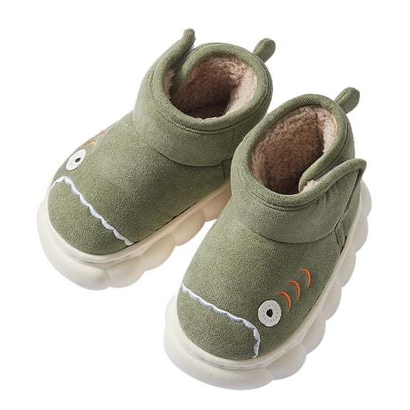Glisme Girls Boots Children Snow Boots For Cute Cartoon Versatile Green Boots Size 12-18 Months