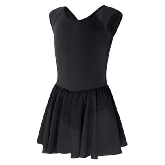 Glisme Girls Dress Sleeveless Graphic Prints Dresses O Neck Lightweight Big Girls Daily Wear 9-10 Years Black