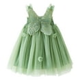 thumbnail image 1 of Glisme Girls Dress Sleeveless Suspenders Dance Party Dress For Stage Performance Skin Friendly Fit Princess Dress For Girl Size 2-3 Years,Green, 1 of 6