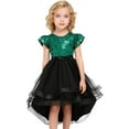 thumbnail image 1 of Glisme Girls Dresses Sparkly Pageant Dress With Detachable Train For Piano Recital Performance Gown Enchanting Sundress Size 11Y-12Y, 1 of 5