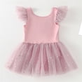 thumbnail image 1 of Glisme Girls Dresses Star Mesh Ballet Dress Sleeveless Flutter Dress For Dance Performance And Party Pink Sundress Size 3-4 Years, 1 of 8