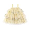 thumbnail image 1 of Glisme Girls Dresses Toddler Sleeveless Holiday Party Tiered Mesh Dress Dance Party Dresses Yellow Sundress Size 18-24 Months, 1 of 4