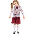 thumbnail image 1 of Glisme Girls Halloween Dresses Stage Performance Plaid Dress Soft Fit Little Girl Princess Dress Size 10-12 Years,White, 1 of 9