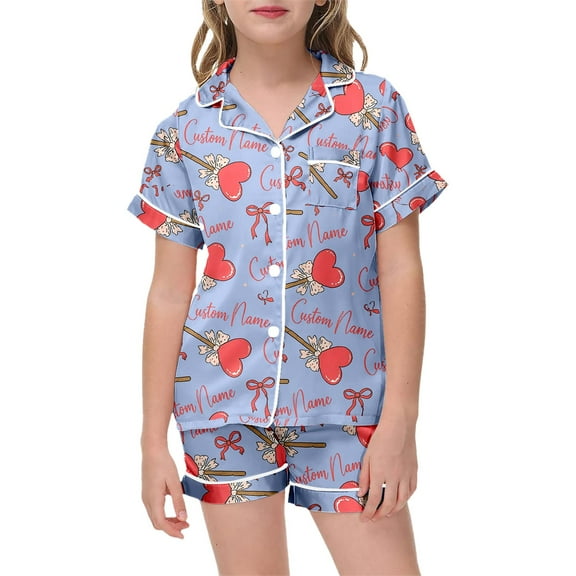 Glisme Girls Outfit Floral Print Pajama Short Sleeve Top And Shorts Soft Sleepwear Nightwear For Kids Toddler And Youth Relax Matching Set Size 12-13 Years Light Blue