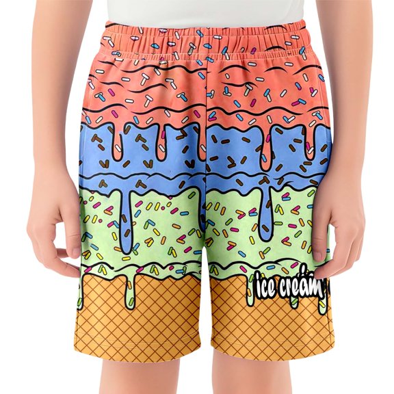 Glisme Girls Shorts For Kids Ice Shorts Casual Baseball Shorts With Elastic Waistband And Pockets Easy Matching Trousers Size 11-12 Years Orange