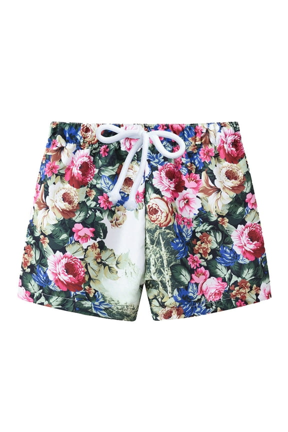 Girls Shorts Toddler Cartoon Floral Printed Sport Shorts Kids Beach Shorts Popular Pants For Children Navy Shorts Size 7 Year