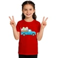 thumbnail image 1 of Glisme Girls Tops Size 3-4 Years Short Sleeve Graphic Tee Casual Fashion Easter Print Outdoor Play T-Shirts Stylish Red Tee, 1 of 6