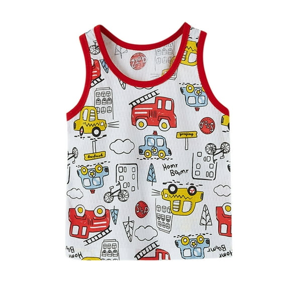 Glisme Girls Tops Size 6-12 Months Toddler Dance Tank Top Racerback Crop Tank Top Cartoon Prints Sleeveless Sports Dance T-Shirts Ballet Gymnastics Dancewear Athletic Fit Red Graphic Tee