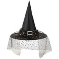 thumbnail image 1 of Glisme Halloween Party Supplies Hallomas Kids Witch Hats With Mesh Lace Decorative Props Headdress Theme Decoration Party Holiday Hats Gd1, 1 of 3