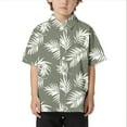 thumbnail image 1 of Glisme Hawaiian Shirts For Boys Button Down Short Sleeve Tropical Print, Kids Summer Beachwear Tops Light Green Tops Size 8-9 Years, 1 of 3