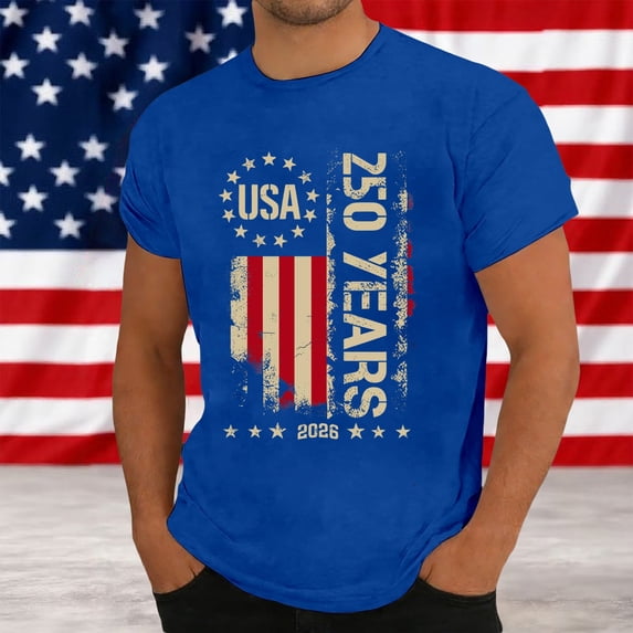 Glisme Independence Day T Shirt For Mens O Neck Graphic T Shirt Patriotic Independence Day Commemorative Print Short Sleeve Tee Simple 4Th Of July Clothes Dark Gray M