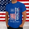 thumbnail image 1 of Glisme Independence Day T Shirt For Mens Round Neck Graphic T Shirt Patriotic Independence Day Commemorative Print Short Sleeve Tee Basic 4Th Of July Wear Pink M, 1 of 3