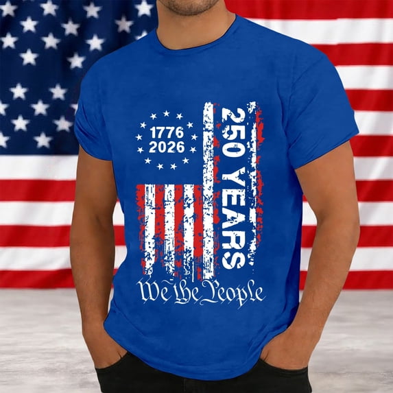 Glisme Independence Day T Shirt For Mens Round Neck Graphic T Shirt Patriotic Independence Day Commemorative Print Short Sleeve Tee Basic 4Th Of July Wear Pink M