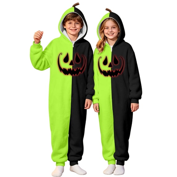 Glisme Jumpsuits For Boys Easy Snap Close Pajamas Sleeveless Hallowmas Bodysuit Graphic Prints Onesie Fashion Little Boys Wear Light Green