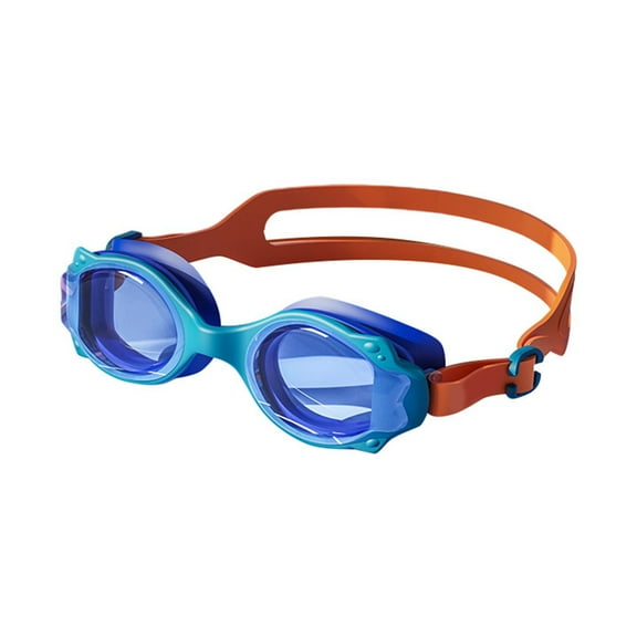 Glisme Kids Goggles For Swimming With Adjustable Strap No Leaking Anti-Fog Waterproof Clear Vision Water Pool Goggles Swimming Glasses Pool Beach Outdoor Water Sports ,Blue