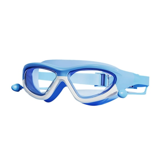 Glisme Kids Goggles For Swimming With Adjustable Strap No Leaking Anti-Fog Waterproof Clear Vision Water Pool Goggles Swimming Glasses Pool Beach Outdoor Water Sports ,Blue