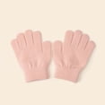 thumbnail image 1 of Glisme Kids Knit Fall Winter Gloves Soft Stretchy Thermal Knitted Gloves for Boys Girls Indoor Outdoor Activities Pink, 1 of 3