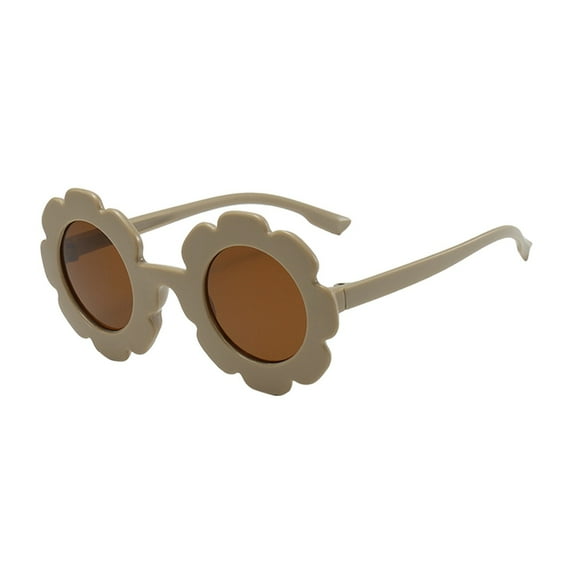 Glisme Kids Sunglasses Cute Sunflower Outdoor Sunscreen Kids Sunglasses Party Favor ,Coffee